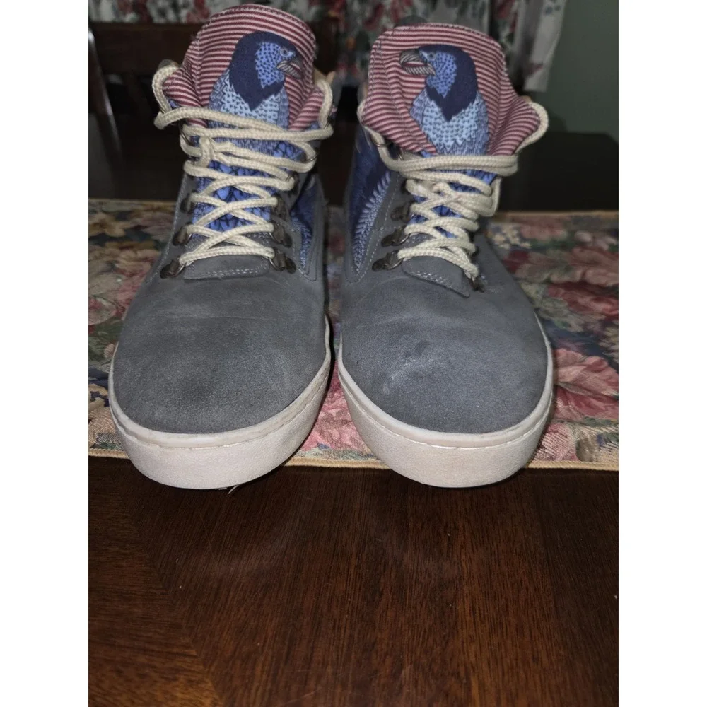 Inkkas Bald Eagle Camping Boot Men's 11 Women's 13 Gray Suede Shoes High Top